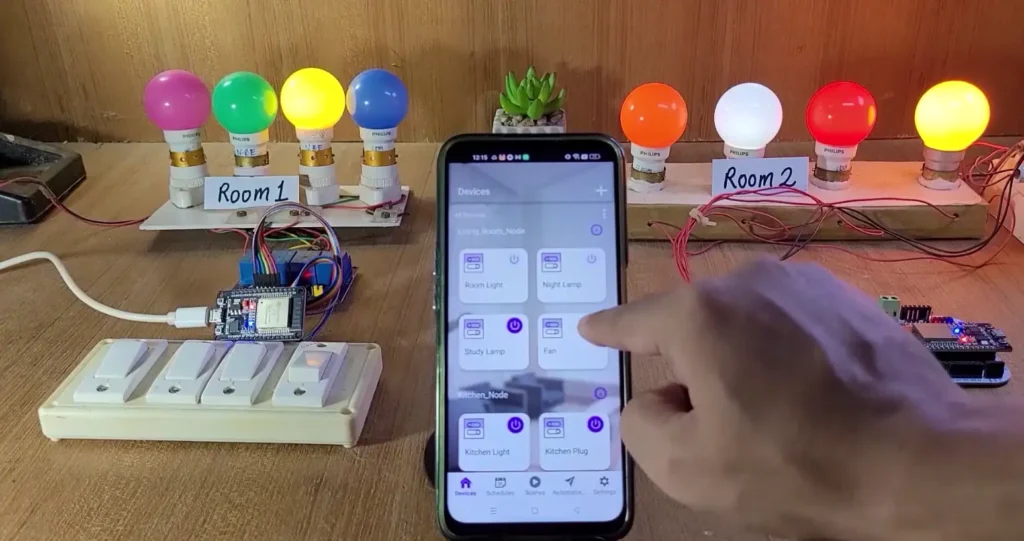 esp32 esp rainmaker universal relay p9 Home Automation Using ESP32