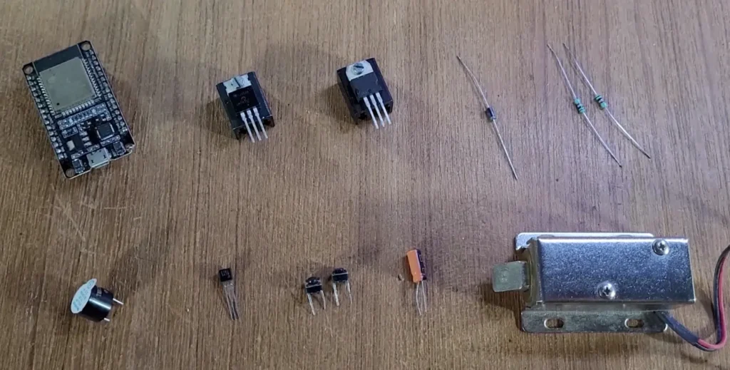 esp32 smart door lock offline virtual keys p11 Required Components