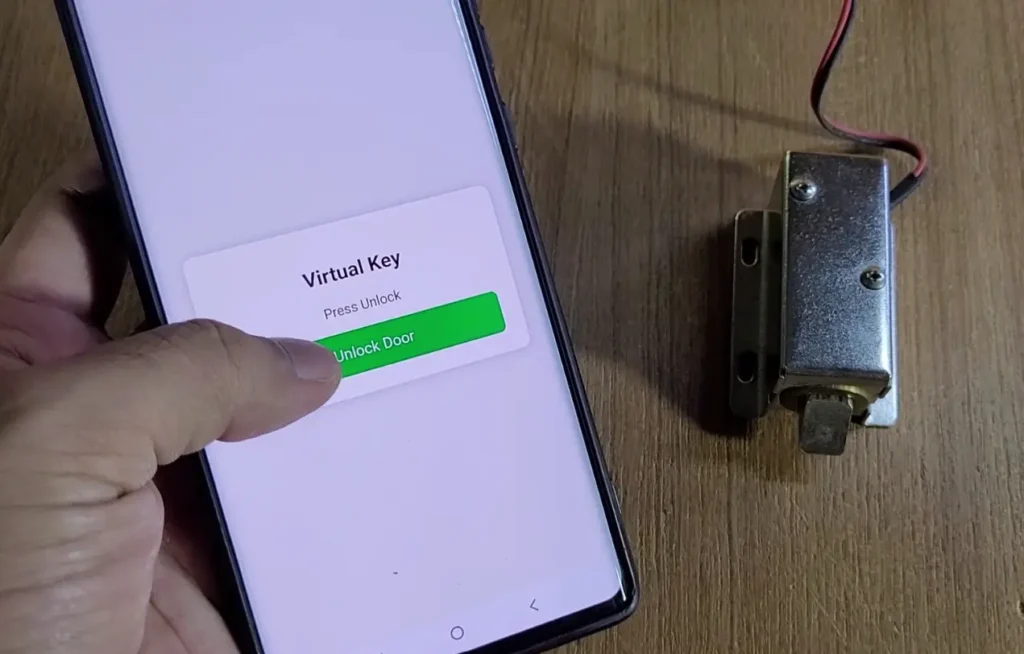 esp32 smart door lock offline virtual keys p3 Unlock the Solenoid Lock