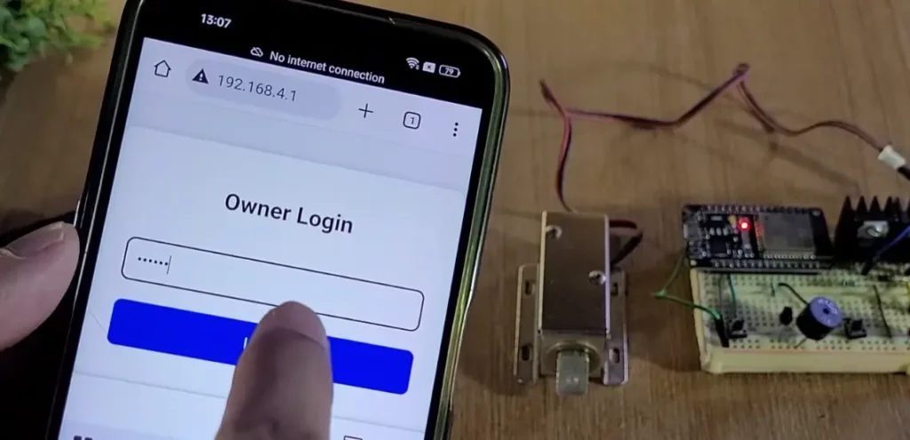 esp32 smart door lock offline virtual keys p6 Owner Opens the Dashboard