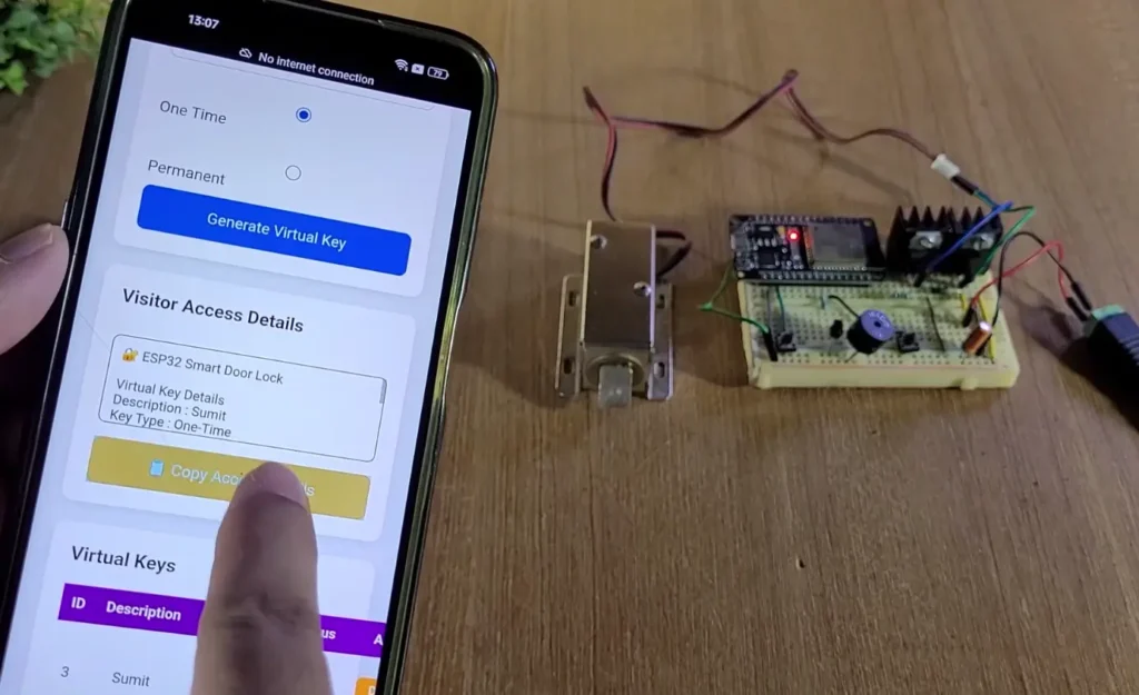 esp32 smart door lock offline virtual keys p7 ESP32 Offline Smart Door Lock
