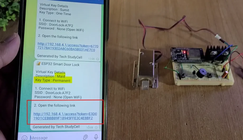 esp32 smart door lock offline virtual keys p9 Share the Visitor Access Link